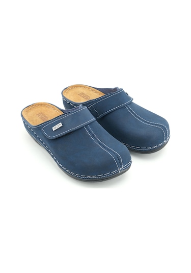 Gezer Feıchtıngen Kadın Yazlık İç Taban Hakiki Deri Tek Cırtlı Ayarlanabilir Rahat Taban Günlük Terl Lacivert