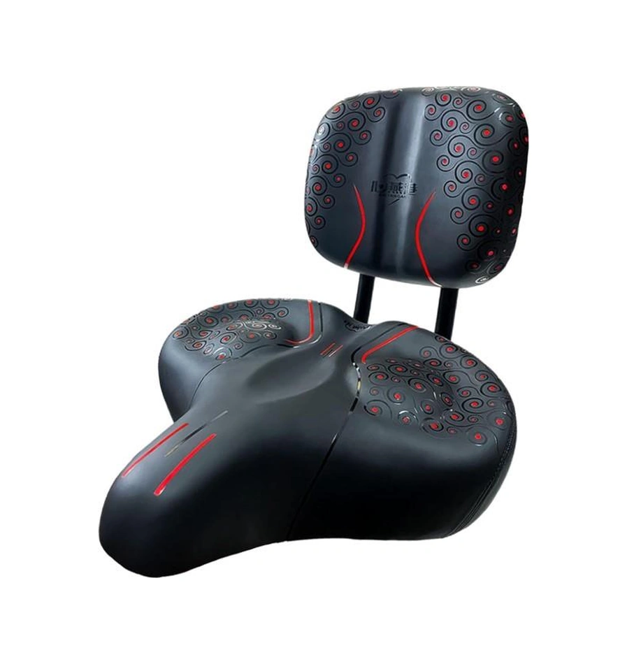 Sırt Destekli Bisiklet Sele Koltuğu Sırt Desteği İle Bisiklet Elektrikli Bisiklet Selesi Kırmızı Siyah