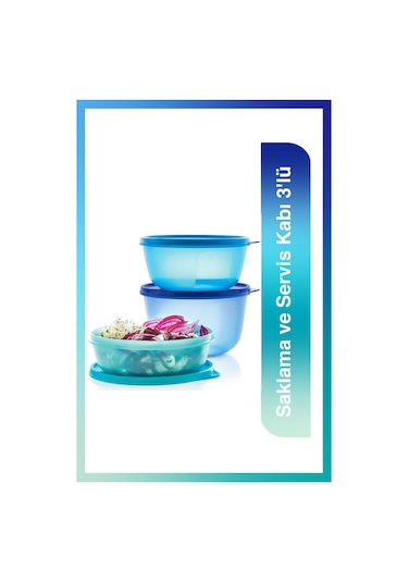 Tupperware Saklama ve Servis Kabı 3'lü Set