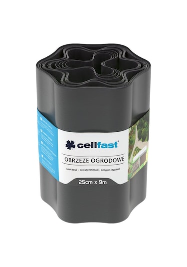Cellfast Bahçe Çim Kenarı 25 Cm 9 M Graphite Gri