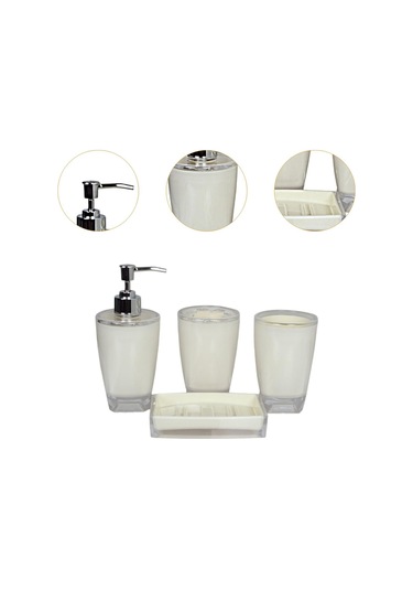 Suntek Vanity Hotel Için 4 Parça Sabunluk Modern Tuvalet Bej
