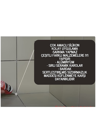 2 Adet Mutfak Ve Banyo Silikonu Küflenme Yapmaz Duşakabin Şeffaf
