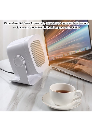 Geekyou Masa Üstü Taşınabilir Hızlı Isıtıcı - Ofis, Yatak Odası Ve Banyo İçin Kompakt Fanlı Isıtıcı 800w