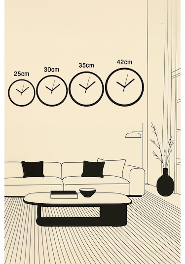 Yansıtmalı Modern Tasarım Duvar Saati - 25cm - Önü Camlı Siyah Kasa - Sessiz Mekanizma-jh0549 Siyah
