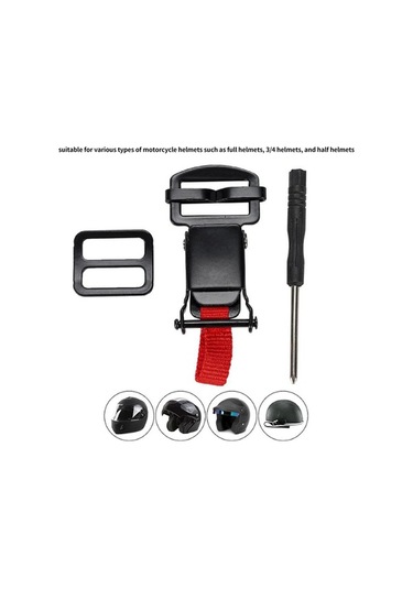 Pazly Abş Motosiklet Kaskı Hızlı Toka Kapağı Takımı - Tüm Kasklar İçin Siyah Abs