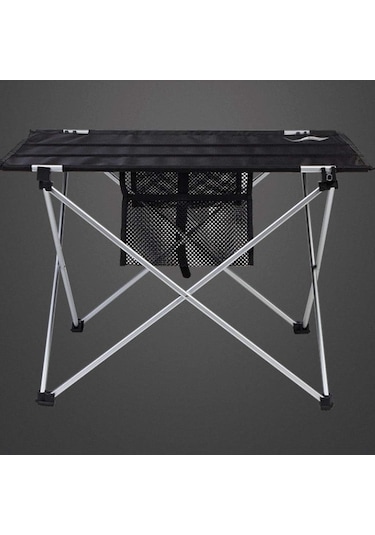 Katlanabilir Kumaş Kamp Ve Piknik Masası, Siyah, Geniş Model, 73 X 55 X 48 Cm Allmart