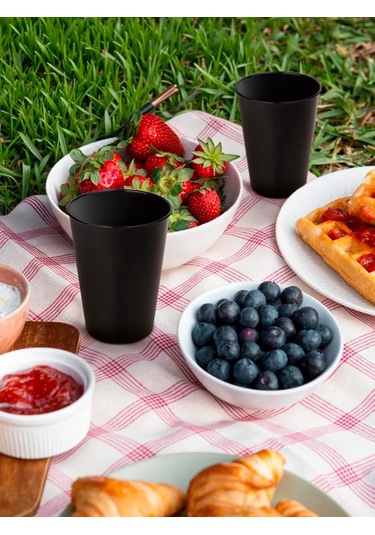 Gred Plastik Çok Kullanımlık Bardaklar 20'l 435343949 Siyah