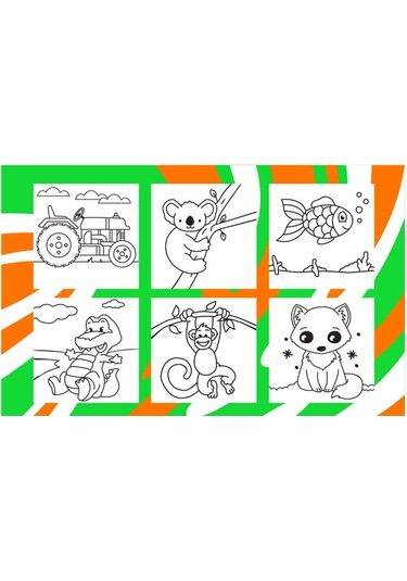 Mini Tuval Boyama Seti 1 Şövale+6 Tuval+6 Keçeli Kalem-red Castle St-01