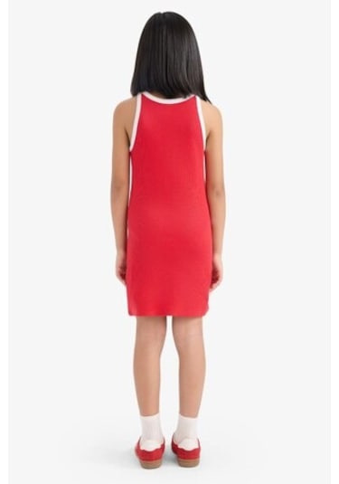 DeFacto Kız Çocuk Baskılı Fitilli Kaşkorse Kolsuz Yazlık Elbise -  B4491A825SMRD51