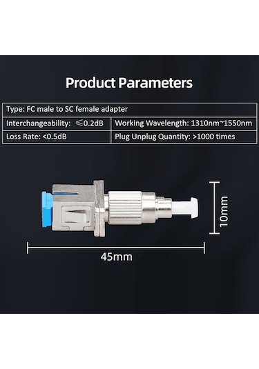Yaozixa Fc Erkek-sc Dişi Fiber Optik Adaptörü: Yüksek Verimli, Düşük Kayıp, 1310-1550nm Dalga Boyu, 1000+ Tak-çık