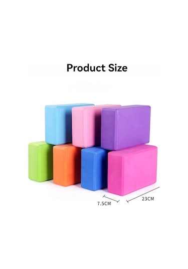 Kosona Eva Spor Bloku - Antrenman Ve Yoga Yardımcı Gereci - Kaymazsız Ve Dayanıklı - Esneklik Egzersizleri İçin Sarı 1 Adet Sarı