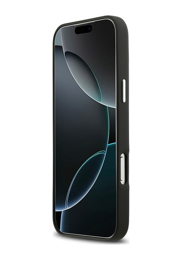 İphone 17 Pro Max Uyumlu Kılıf Bmw Lisanslı M-safeli Metal Logolu Tam Kaplama Deri Kapak Siyah Siyah