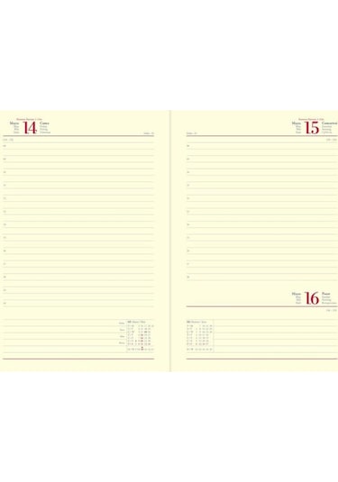 Gıpta 2026 Spiralli Günlük Ajanda 20x28 Cm 419-sek Kırmızı Kırmızı