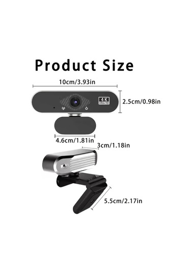 Dashanshop Exhqdr 8mp 4k Usb Otofokus Web Kamerası Zoom Canlı Yayın Görüntülü Görüşme İçin