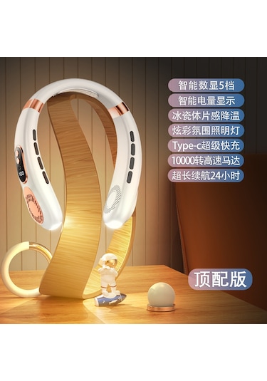 Padalink 2023 Taşınabilir Usb Şarjlı Akıllı Boyun Fanı: Sessiz, Mini, Renkli Işık Ve Uzun Pil Ömrü