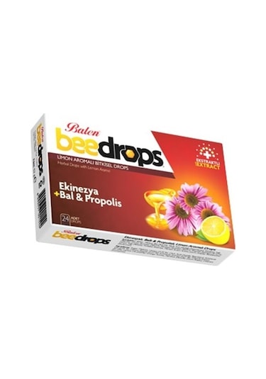 Balen Beedrops Ekinezya Bal ve Propolis Limon Aromalı Pastil 24 Kapsül