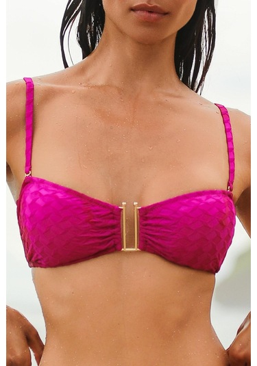 Olympos Mor Straplez Yandan Bağlamalı Bikini Takım Mor