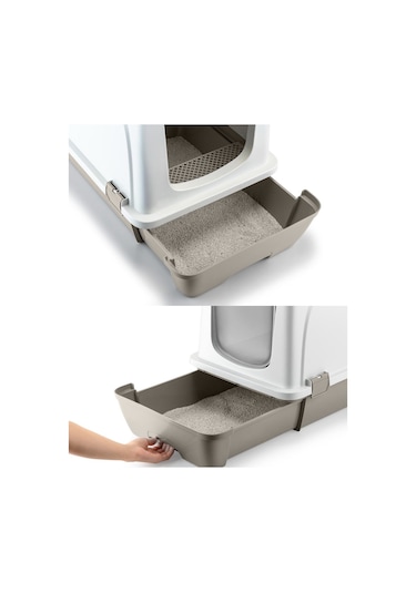 Gnd Orta Boy Çekmeceli Kapalı Kedi Tuvaleti + Kürek 47 x 23.5 x 55 CM