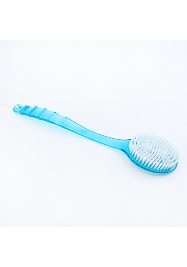 Teltree Uzun Saplı Duş Fırçası, Yumuşak Tüyler Ve Masaj Tanecikleri, Islak/kuru Kullanım, Ölü Deri Kaldırma Ve Dolaşımı Artırma, Her Cinsiyet İçin Mavi Mavi