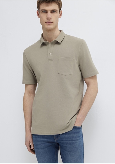 Mavi - Cepli Bej Polo Tişört 0613465-70352