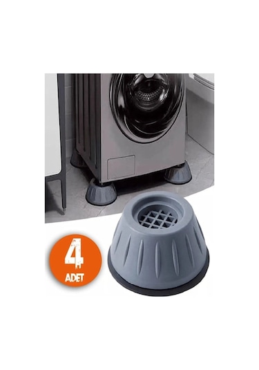 İsgstore Çamaşır Makinesi Ayak Titreşim Gürültü Engelleyici Stoperi 4'lü Kaydırmaz Vantuzlu