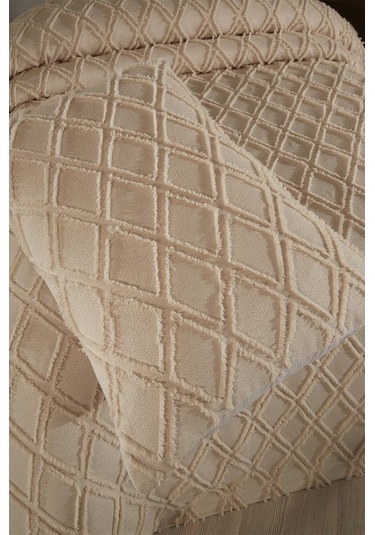 Çeyiz Diyarı Vesya 2 Parça Tek Kişilik Pike Takımı Bej Bej