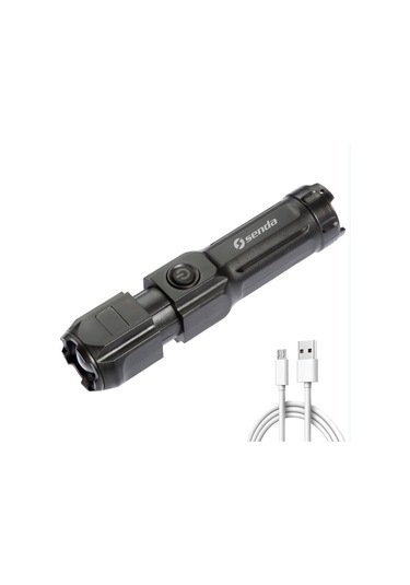 Soulader Şarj Edilebilir Zumlu El Feneri, Su Geçirmez Ve Dayanıklı Kampçılık Yürüyüş Seyahat Aydınlatma Ekipmanı, Açık Hava Etkinlikleri İçin Pratik Taşınabilir Fener Çok Renkli