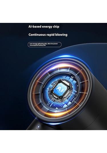 Taşınabilir Yüksek Hızlı Usb Şarj Edilebilir Turbo Fanlı Taşınabilir Soğutma Fanı Buz Sıkıştırmalı Soğutma Tasarımı - Siyah Siyah