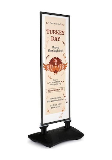 Wind Pro Slim Siyah Kaldırım Panosu 55 x 170 CM