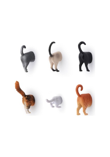 Kikkerland Funny Cat Butt Kedi Magnet Seti Mg53