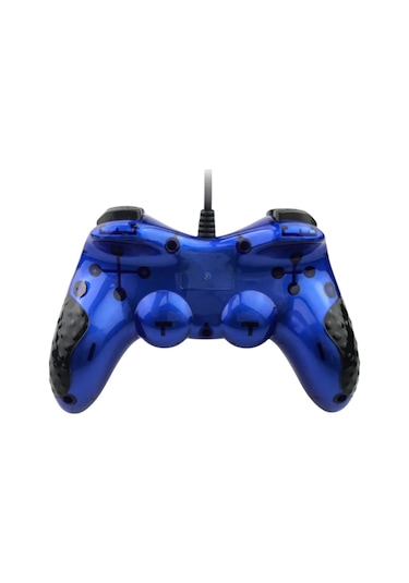 12 Fonksiyon Tuşulu Double Shock Usb Pc Bilgisayar Oyun Kolu Mavi