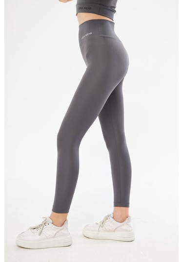 Lesa Wear Yüksek Bel Likralı Toparlayıcı Tayt Antrasit