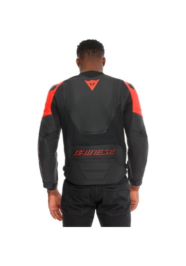 Dainese Daınese Ceket Racıng 5 Leather Blk Blk Red Fluo