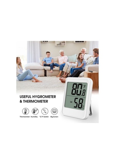 Pazly Büyük Ekranlı Dijital Nem Ve Sıcaklık Ölçer - Ev, Ofis, Sera İçin Hassas Ölçüm