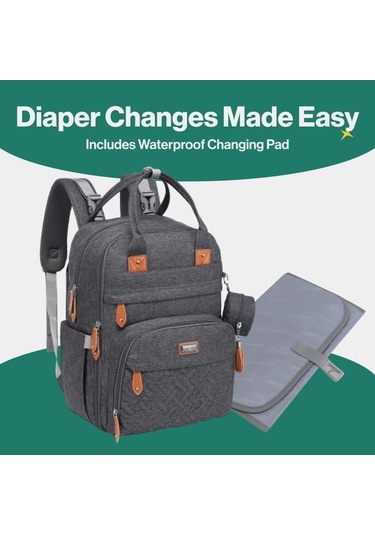 Jzcat- Gq Bebek Alt Değiştirme Çantası Sırt Çantası, Anne Ve Siyah