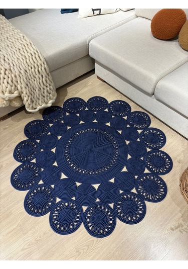 Marguerite Trikot Papatya Model Kilim Lacivert