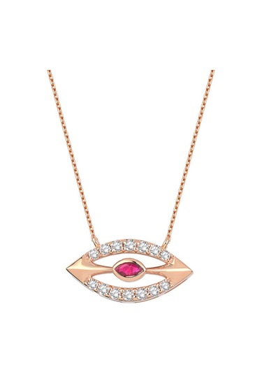 0.31 Karat Pırlanta Yakut Kolye T13555