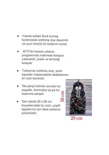 Bahar Dalı Poşetlik: Poşet Düzenleyici, Mutfak, Karavan, Kamp