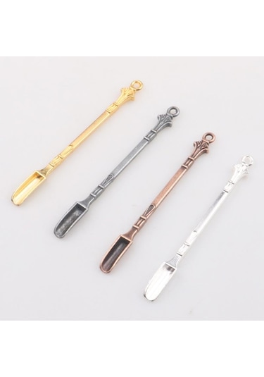 Antik Gümüş Metal Mini Altın Kaşık Kahve Veya Çayda Karıştırın