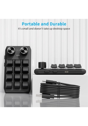 Dancemonkey 12 Tuşlu Kablosuz Klavye - Kırmızı Switch, Ps3/pc Tasarım İçin