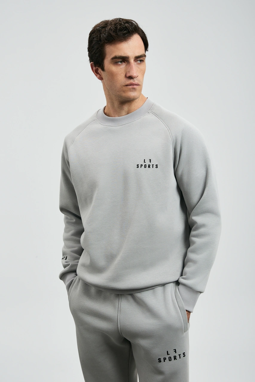 Lufian Sıgma Erkek Sweatshirt Açık Gri Açık Gri 112030186100180 Açık Gri