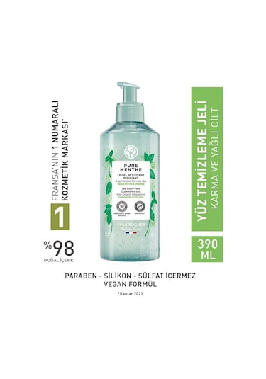 Yves Rocher Karma ve Yağlı Ciltler İçin Yüz Yıkama Jeli 390 ML