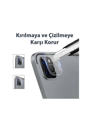 Gor Apple Uyumlu iPad  Pro 11 12.9 2020-2021 3D Cam Kamera Koruyucu 2