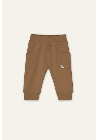 Mininio Unisex Bebek Organik İkili Takım - Bej Bej