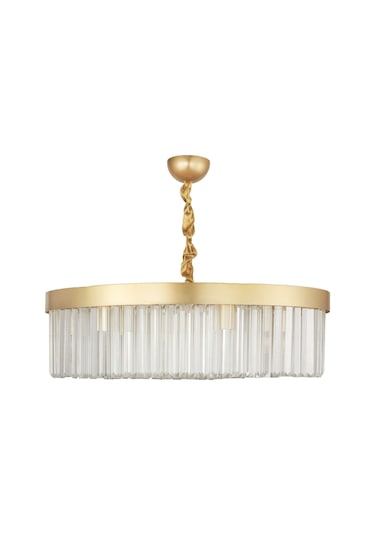 Desina 60'lık Kristal Taşlı Lüks Avize - Sarı-yaldız Sarı Yaldız