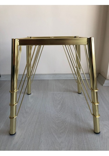 Metal, 40 Cm Gold Kaplama Sandalye Ayağı 2 Adet
