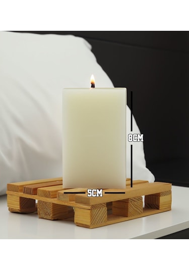 Bk Gift Sevgili Tasarımlı 2 Li Dtf Dikdörtgen Blok Mum Seti-1, Sevgiliye Hediye, Doğum Günü Hediyesi, Ev Hediyesi