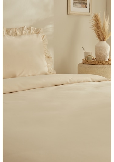 Karaca Home Pure %100 Pamuk Çift Kişilik Nevresim Takımı Açık Bej