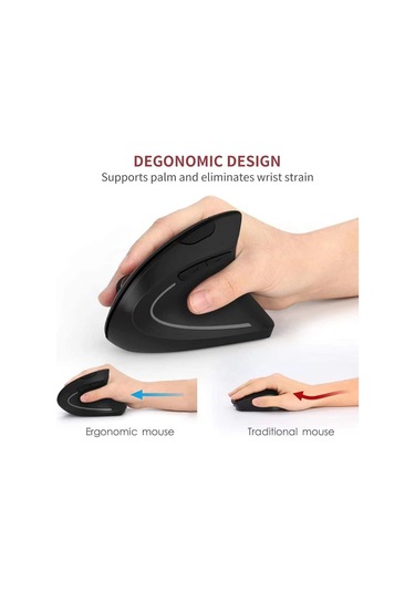 Ergonomik Fare, Dikey Kablosuz Bilgisayar Faresi 2.4g - Perfet