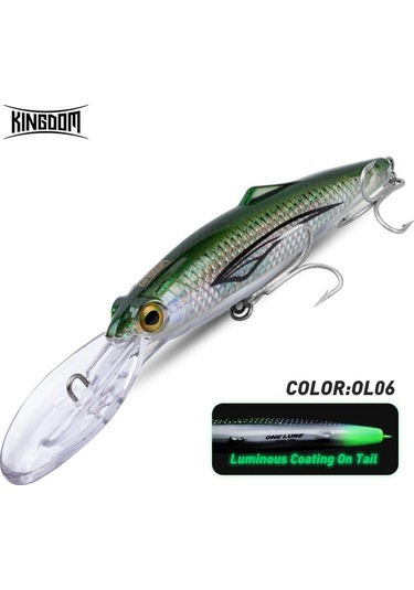Krallık Kingpro Om145/160 Yüzen Minnow Deniz Balıkçılık Cazibesi Trolling İçin Uzak Döküm Balıkçılık Jerkbaits İçin Yapay Wobblers